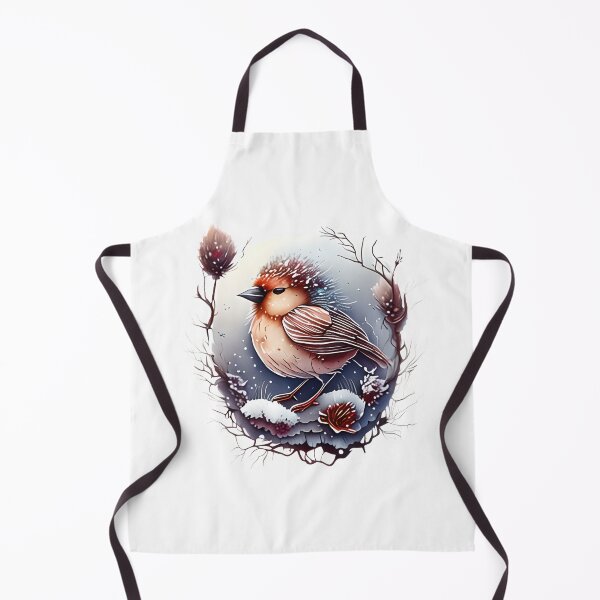 Item preview, Beautiful winter bird with flowers and snow in pastel colors designed and sold by EdeniaArtStudio.