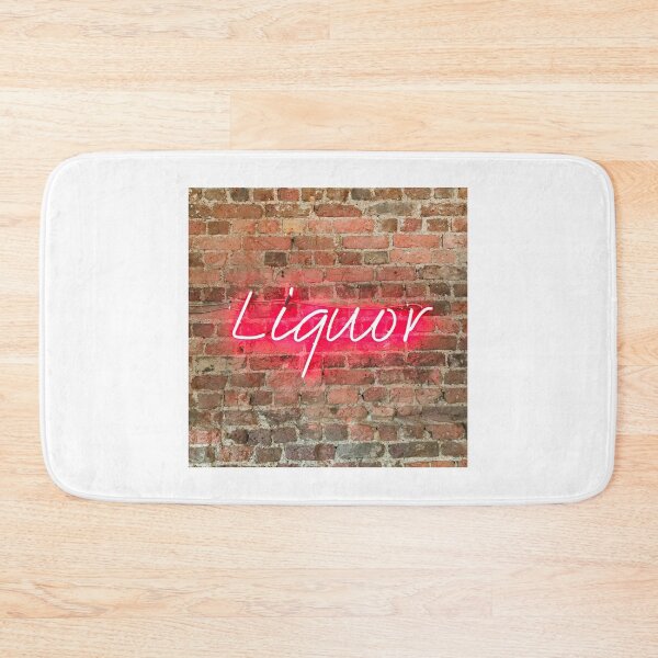 Item preview, Liquor Red Neon Sign, Brick Wall designed and sold by newburyboutique.