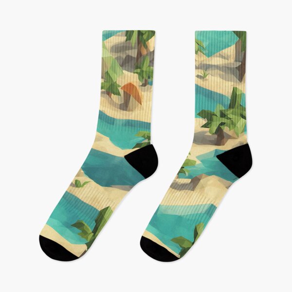 Item preview, Low Poly Tropical Palm Trees Abstract Beach Holiday designed and sold by inspire-gifts.
