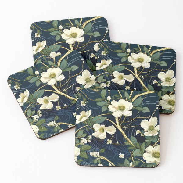 Item preview, Floral wallpaper with blue flowers on it - 1930's House Wallpaper - Classic designed and sold by Paul-05.
