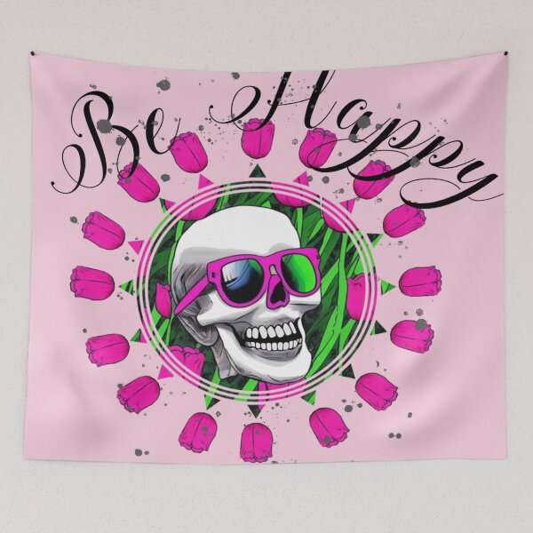 Item preview, SKULL BETWEEN TULIPS designed and sold by inarausch2023.