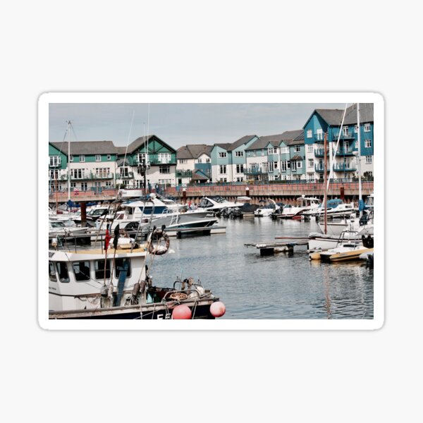 Exmouth Marina in Devon Sticker