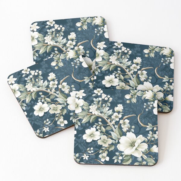 Item preview, Floral wallpaper with white flowers on it - 1930's House Wallpaper - Classic designed and sold by Paul-05.