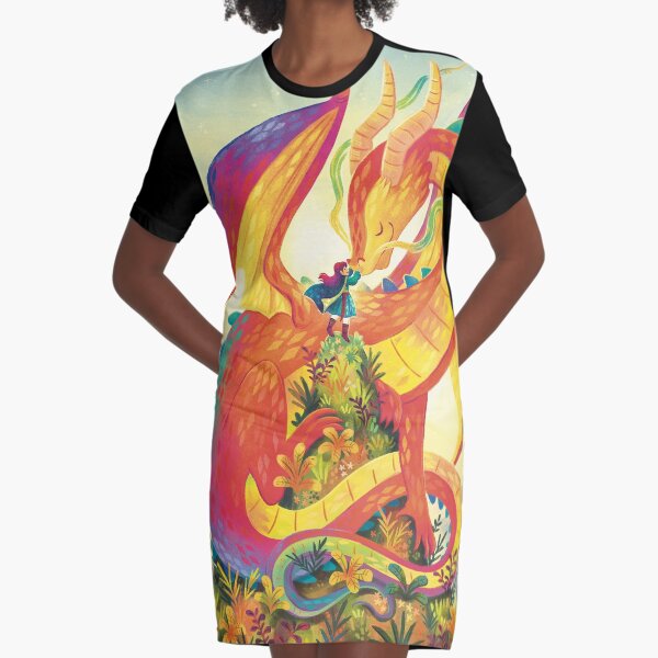 Artikel-Vorschau von Ein Mädchen und ihr Drache, designt und verkauft von michelledraws.
