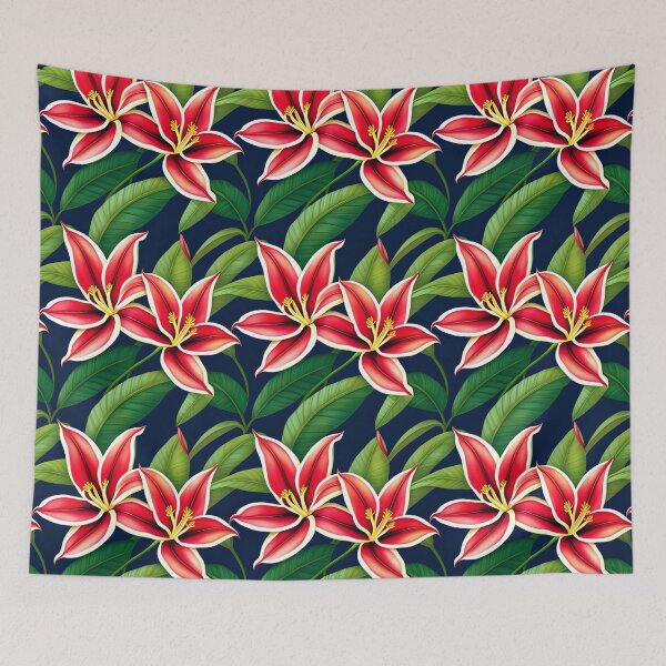 Item preview, Exotic Blooms and Tropical Flower Pattern designed and sold by Vorterix.