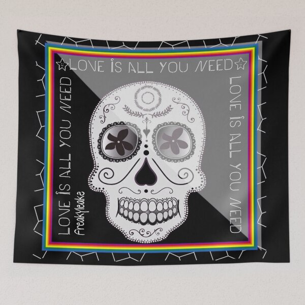 Item preview, SKULL ON A BLACK BACKGROUND designed and sold by inarausch2023.