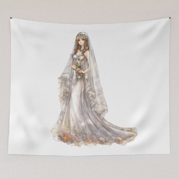 Item preview,  "Silver Radiance: Enchanting Girl in a Gorgeous Dress" designed and sold by Anastasiia Yurevych.