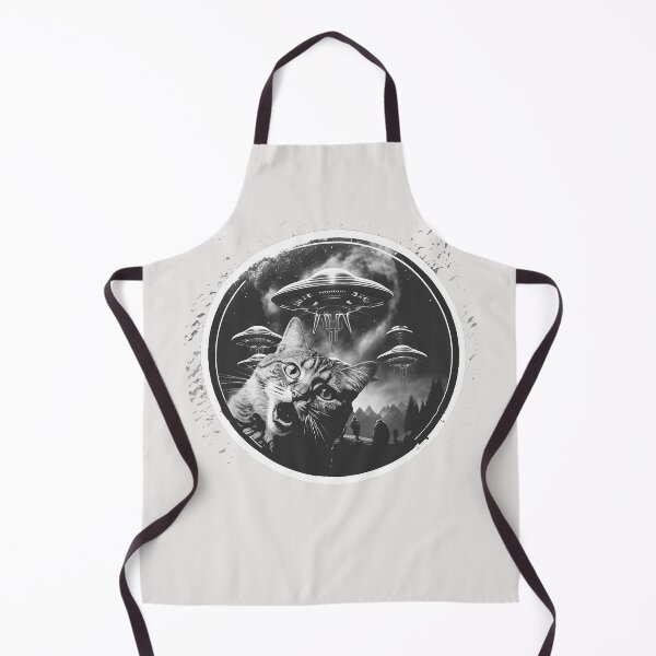 Item preview, Alien invasion UFOs and surprised cat designed and sold by erozzz.