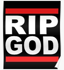 RIP GOTT - Atheist Shirts & Geschenke Poster