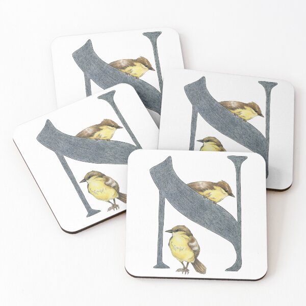 Item preview, Avian Alphabet N - Ochraceous-breasted flycatcher designed and sold by hnewmanart.