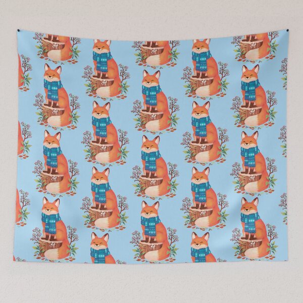 Item preview, Cozy Winter Fox  designed and sold by michelledraws.