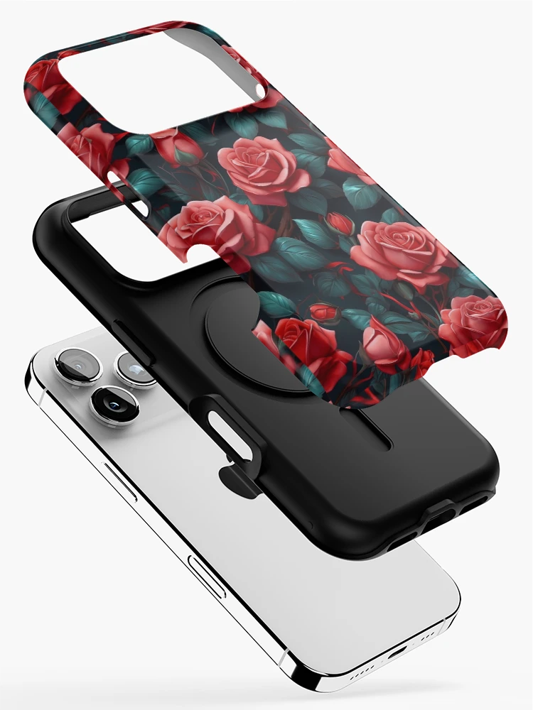 Thumbnail 2 of 4, iPhone Case, Red Roses designed and sold by ScapeStudio.