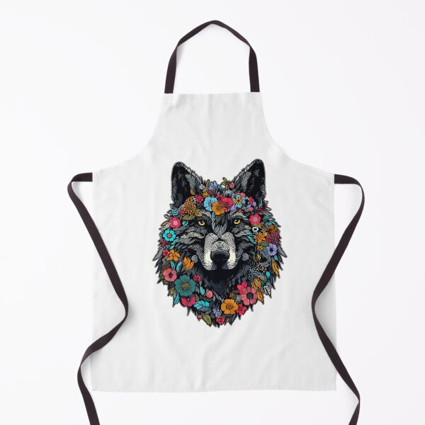 Artikelvorschau, Wolf mit Blumen entworfen und verkauft von IsaMarina.