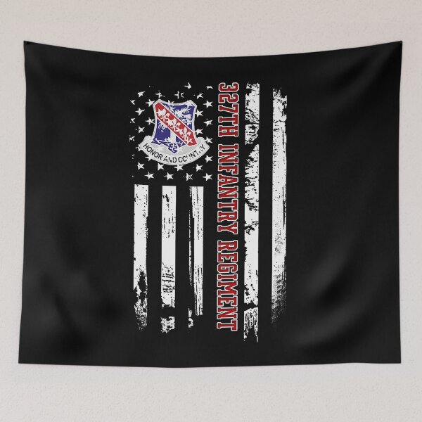 Item preview, 327th Infantry Regiment Veteran USA Flag Veterans Day Xmas designed and sold by defabiosofxs.