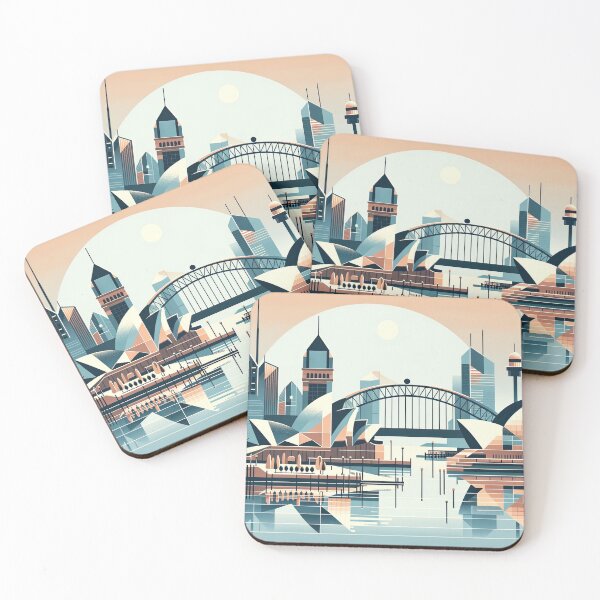 Item preview, Sydney Skyline Elegance - Geometric Digital Art designed and sold by RyanBelandres.