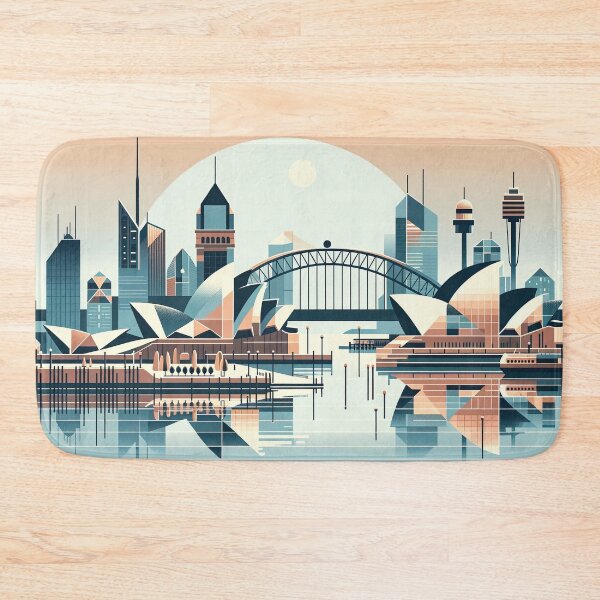 Item preview, Sydney Skyline Elegance - Geometric Digital Art designed and sold by RyanBelandres.