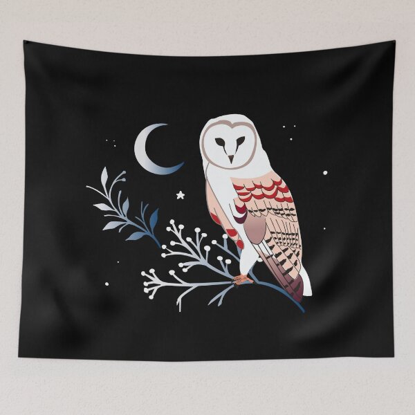 Item preview, Owl on a frosted winter branch designed and sold by witchlingart.