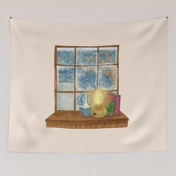 Item preview, winter coffee window (bookmas) designed and sold by BookishSpace1.