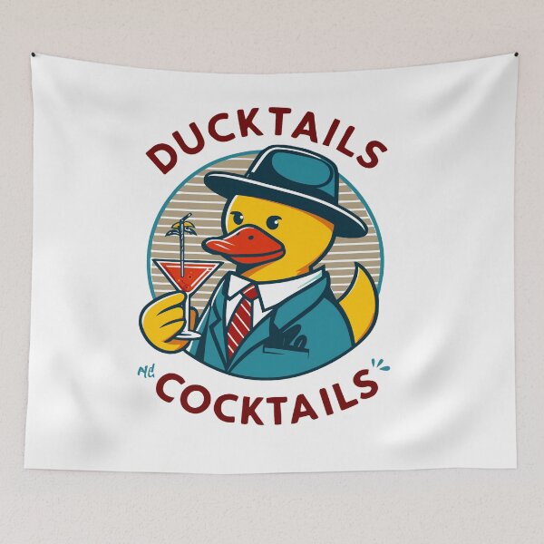 Item preview, Funny Duck Ducktails And Cocktails designed and sold by KitonicTees.