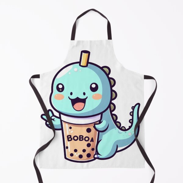 Item preview, Blue dinosaur as a bubble tea cup for stickers  designed and sold by SaraDatCool.