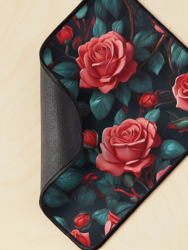 Thumbnail 2 of 5, Mouse Pad, Red Roses designed and sold by ScapeStudio.