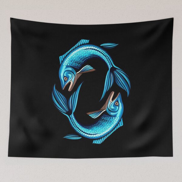 Item preview, Two fish in blue - without text designed and sold by HarridanCreates.