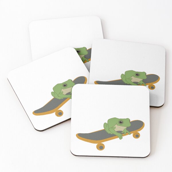 Item preview, Cute Frog on a skateboard designed and sold by Cute-Treasure.