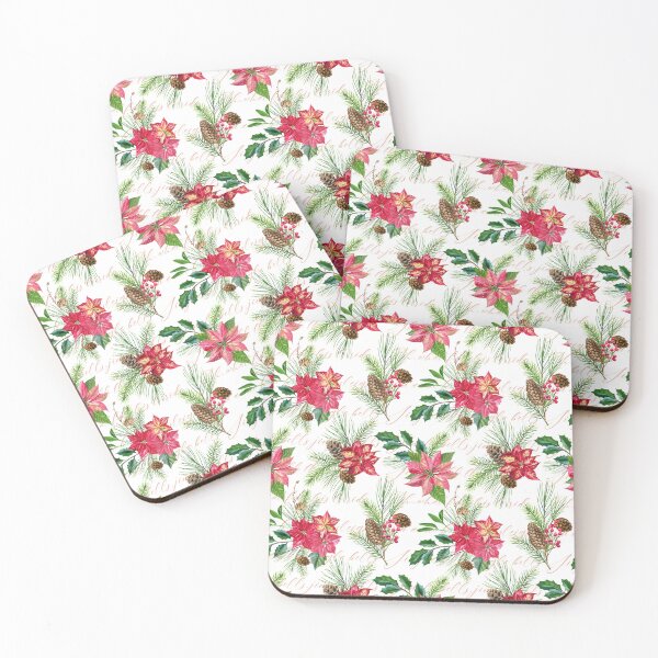 Item preview, Vintage Florals Christmas Poinsettia  designed and sold by LionessLove.