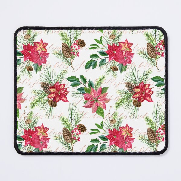 Item preview, Vintage Florals Christmas Poinsettia designed and sold by LionessLove.