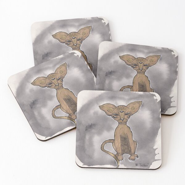 Item preview, The Golden Cat Sees All designed and sold by HallowMummy.