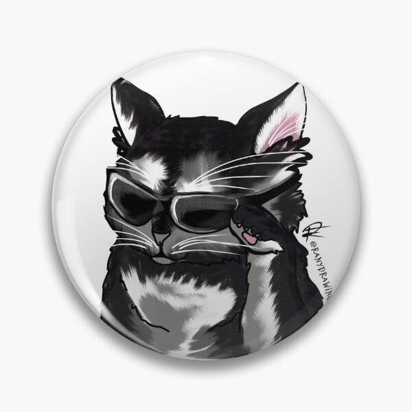 Item preview, Black and White kitten with glasses  designed and sold by Ranydrawings.