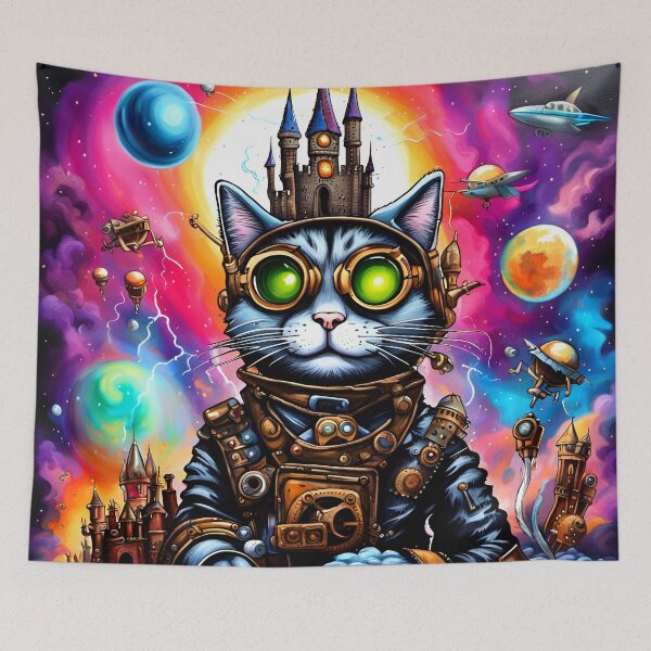 Item preview, Steampunk Space Cat I designed and sold by The Andromeda L-73.