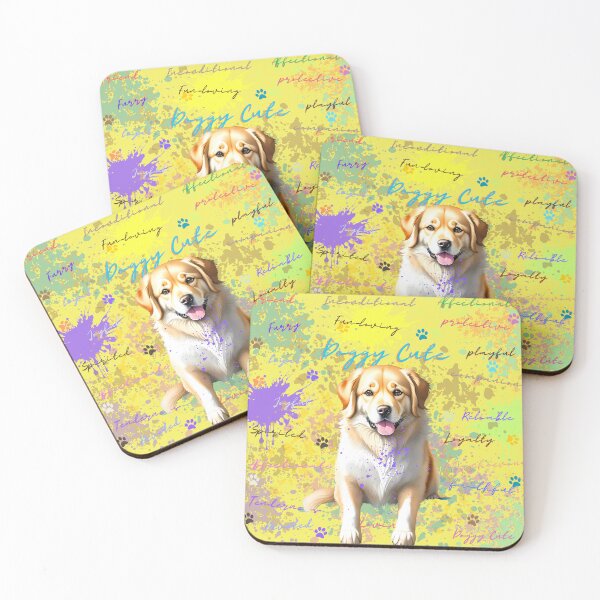 Item preview, Happy Pup-Art: Golden Retriever Multicolor designed and sold by Omarupattern51.