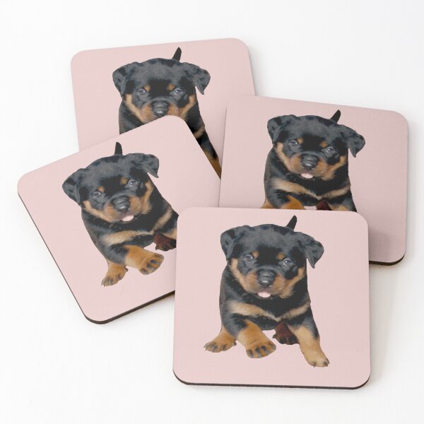 Item preview, Cute Rottweiler Puppy Running With Tongue Out designed and sold by taiche.