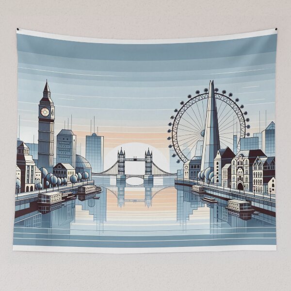 Item preview, Metropolitan Echoes - London Skyline Digital Art designed and sold by RyanBelandres.