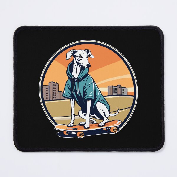 Item preview, Whippet on a Skateboard Wearing a Hoodie designed and sold by Ameiva-Apparel.