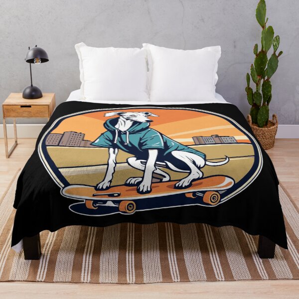 Item preview, Whippet on a Skateboard Wearing a Hoodie designed and sold by Ameiva-Apparel.