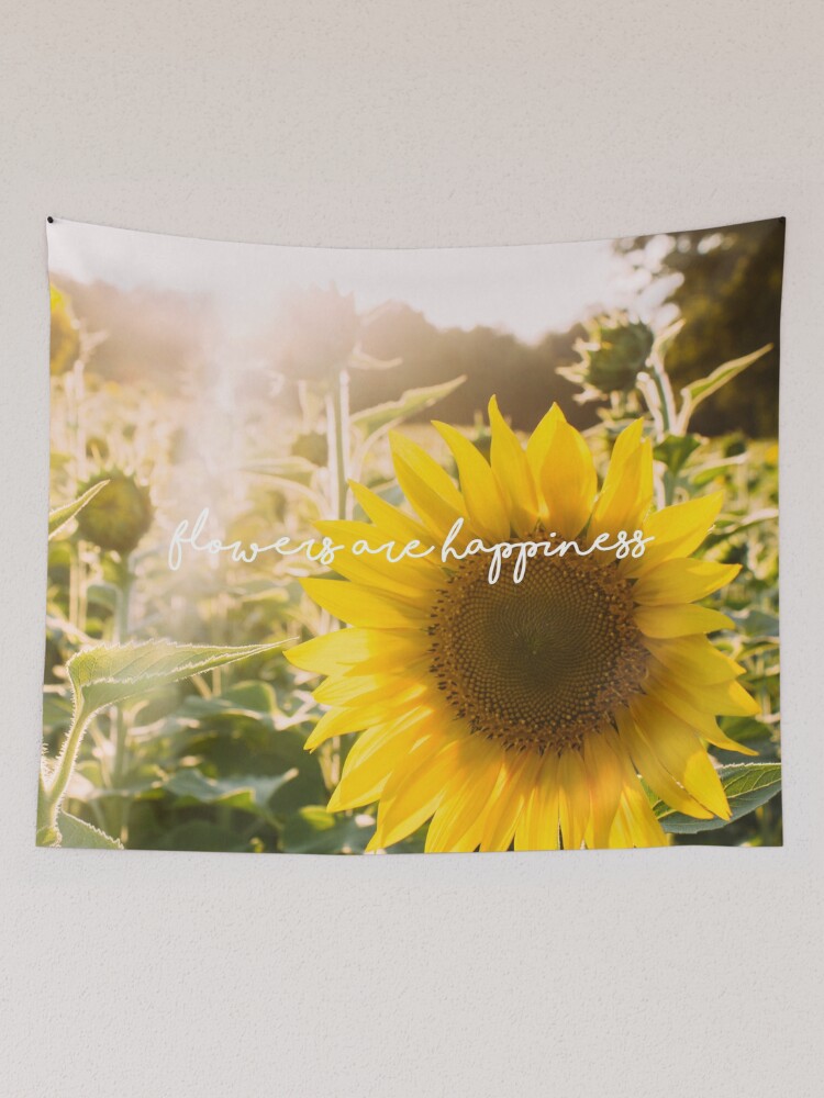 Sunflower tapestry 2025 with quote