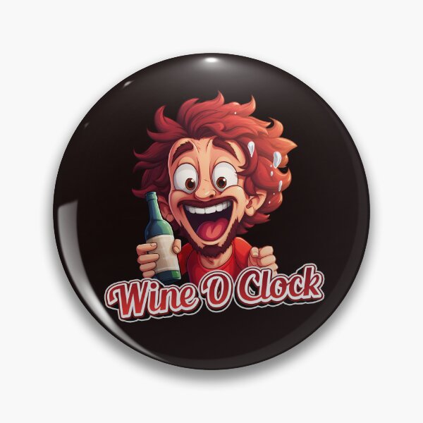 Item preview, Cheers to Wine O'Clock - Vintage Vibe Sticker designed and sold by SlickCity.