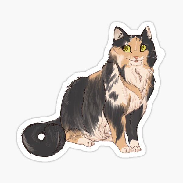 Tortoiseshell Cat Sticker – Artful Pixels
