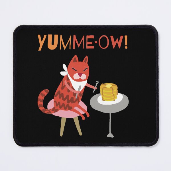 Item preview, Red Cat eating pancakes - Yummeow designed and sold by DCamille.