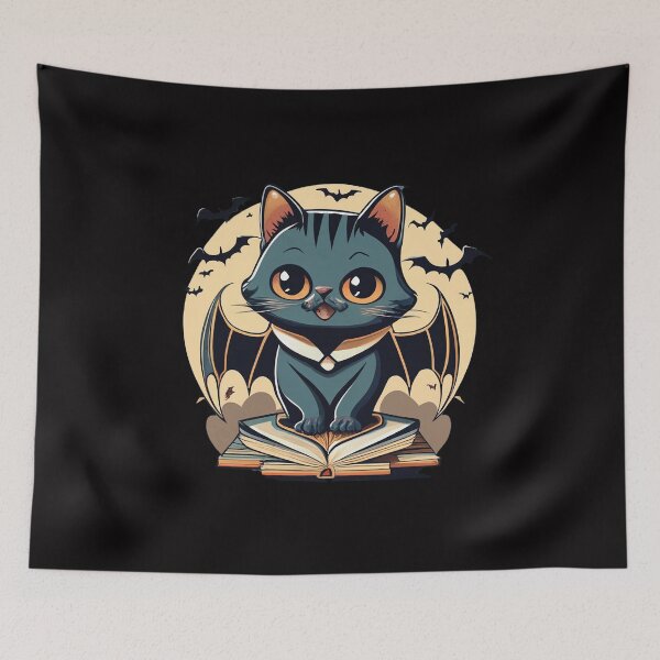 Item preview, Beware the Night Reader: Vampire Cat on a Prowl designed and sold by HendyMendi.