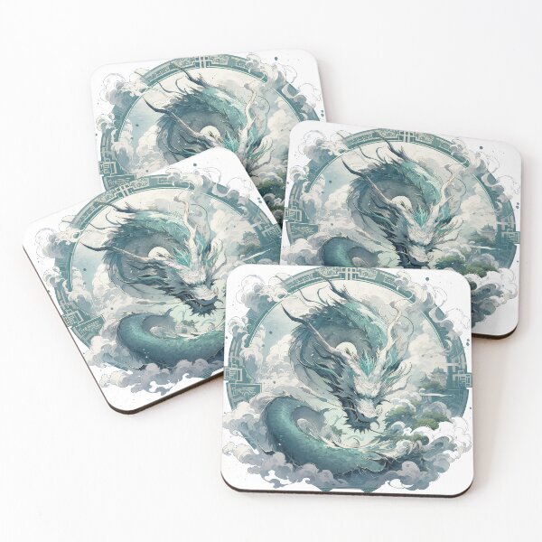 Item preview, Customizable Fantasy Art: Majestic Azure Blue Dragon designed and sold by RealmofWhispers.