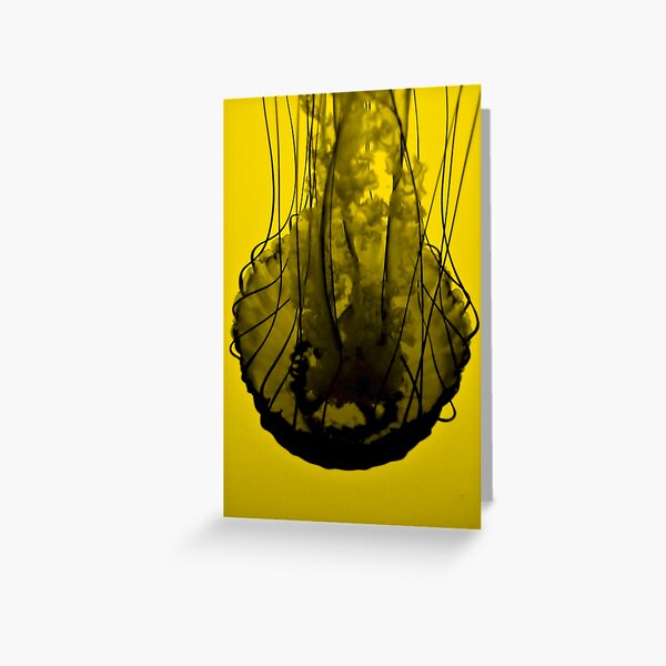 Jellyfish on Yellow Greeting Card