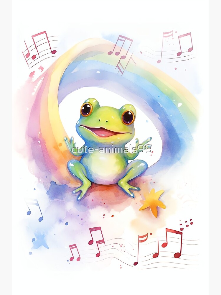 Frog playing bass Poster for Sale by cute-animals99