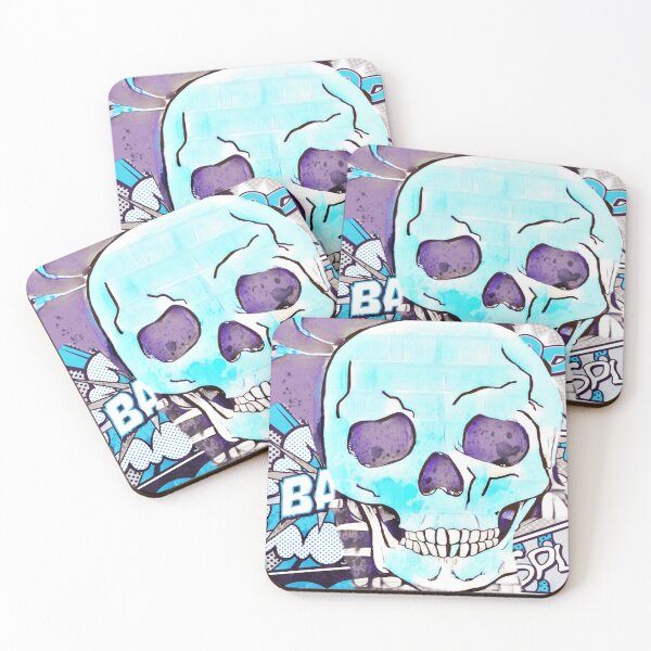 Item preview, HAPPY BLUE SKULL designed and sold by inarausch2023.