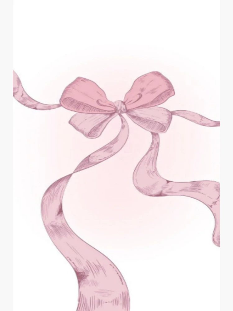 Pink Coquette ribbon bow doodle hand drawn 36134142 PNG