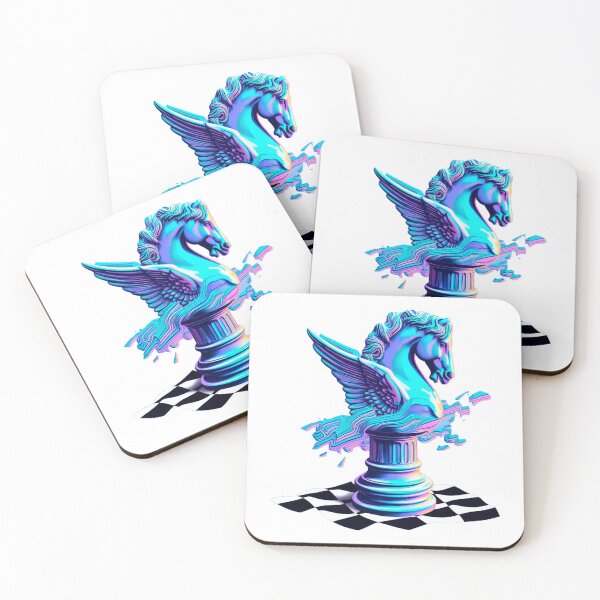 Item preview, Vaporwave Pegasus Chess designed and sold by Joako Zeta.
