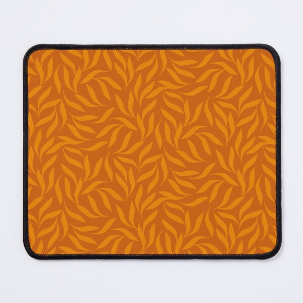 Item preview, All over simple leaf pattern in warm orange color palette designed and sold by BrankaPD.