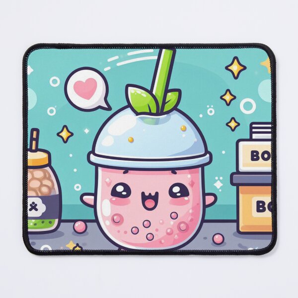 Item preview, kawaii strawberry bubble tea looking for boba designed and sold by SaraDatCool.